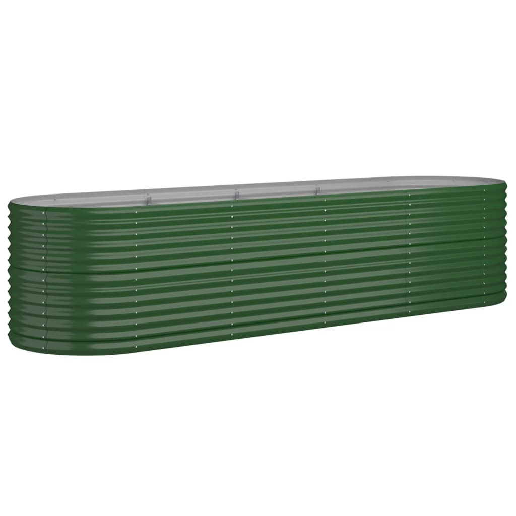 Garden Raised Bed | Green | Powder-coated steel | Large | Durable