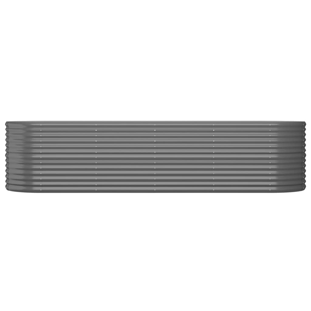 Garden Raised Bed Grey Powder-coated steel Large Durable
