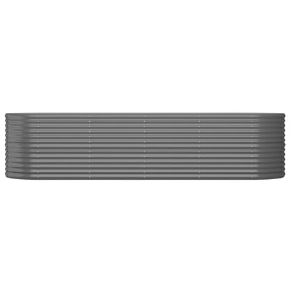 Garden Raised Bed Grey Powder-coated steel Large Durable