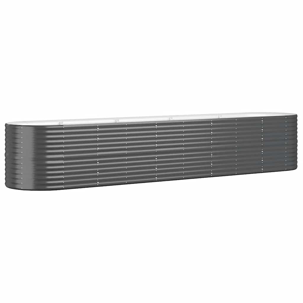 Garden Raised Bed Galvanized Steel 144.9"x31.5"x26.8" Anthracite