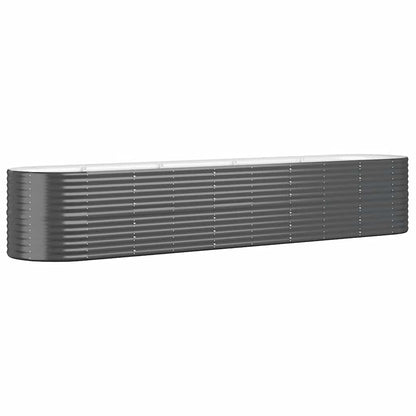 Garden Raised Bed Galvanized Steel 144.9"x31.5"x26.8" Anthracite