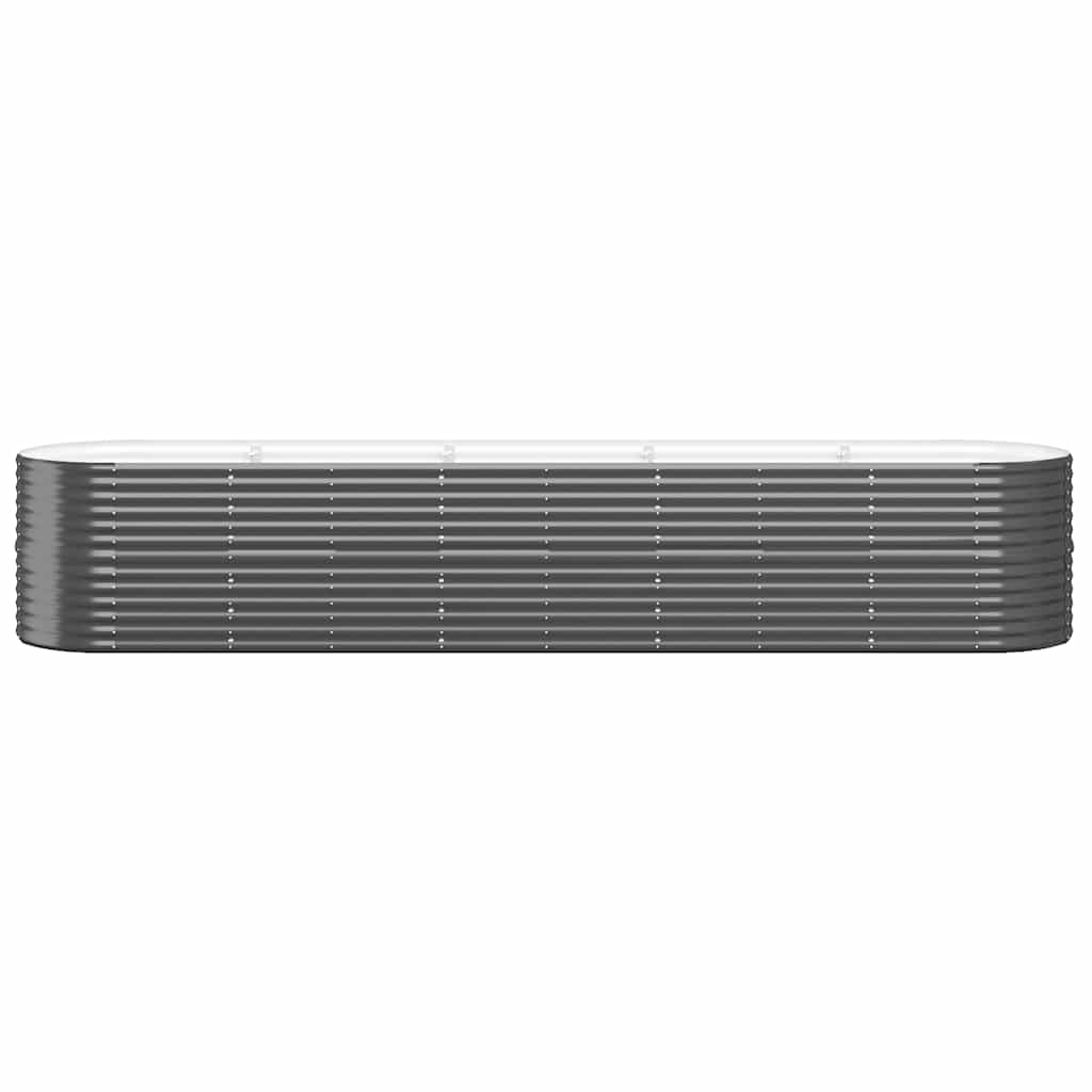 Garden Raised Bed Galvanized Steel 144.9"x31.5"x26.8" Anthracite
