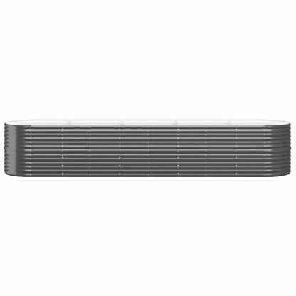 Garden Raised Bed Galvanized Steel 144.9"x31.5"x26.8" Anthracite