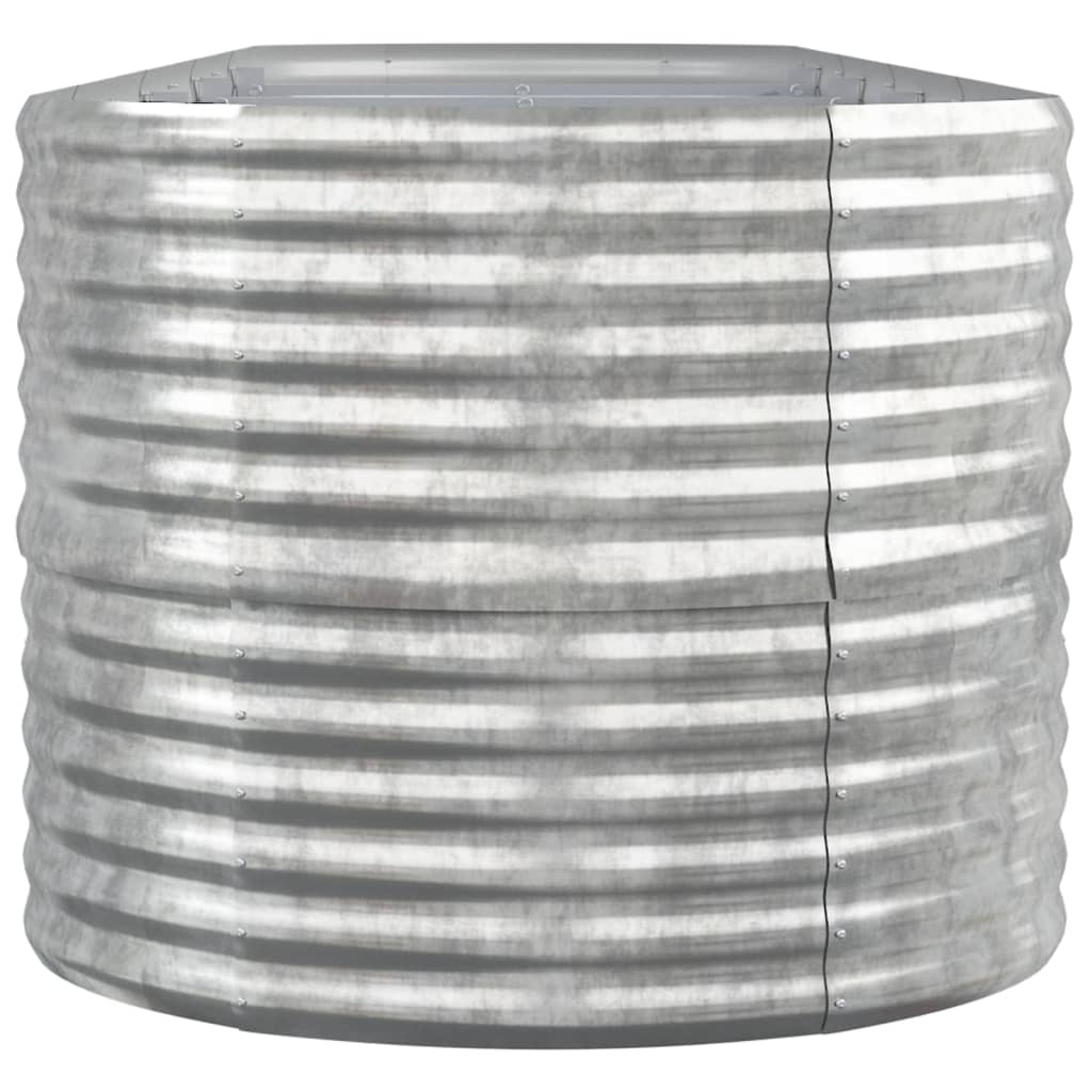 Garden Raised Bed Galvanized Steel 144.9"x31.5"x26.8" Silver