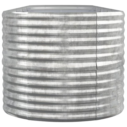 Garden Raised Bed Galvanized Steel 144.9"x31.5"x26.8" Silver