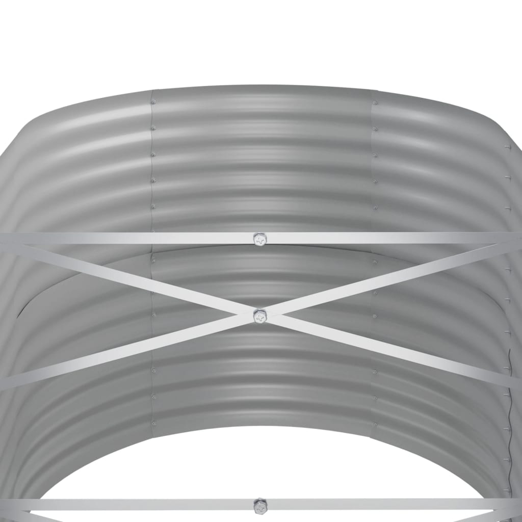 Garden Raised Bed Galvanized Steel 144.9"x31.5"x26.8" Silver