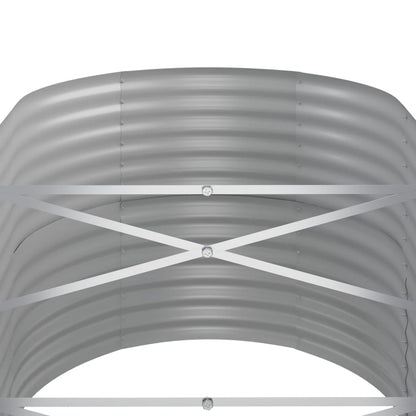 Garden Raised Bed Galvanized Steel 144.9"x31.5"x26.8" Silver