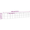 Garden Raised Bed Powder-coated Steel 173.2"x31.5"x26.8" Gray
