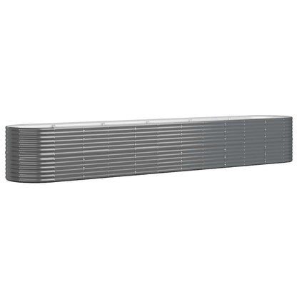 Garden Raised Bed Galvanised Steel 440x80x68 cm Anthracite
