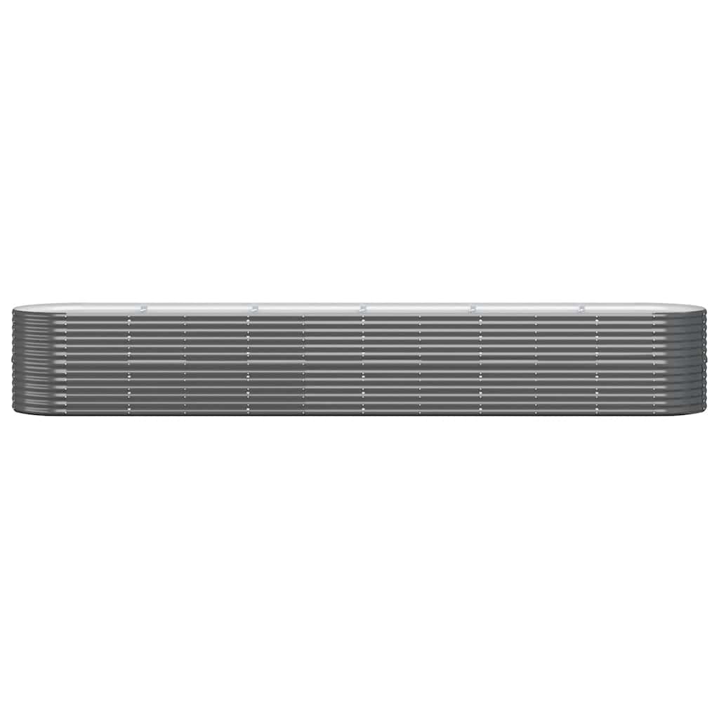Garden Raised Bed Galvanised Steel 440x80x68 cm Anthracite