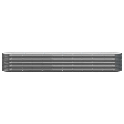 Garden Raised Bed Galvanised Steel 440x80x68 cm Anthracite