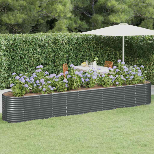 Garden Raised Bed | Anthracite | Powder-coated steel | Large | Durable