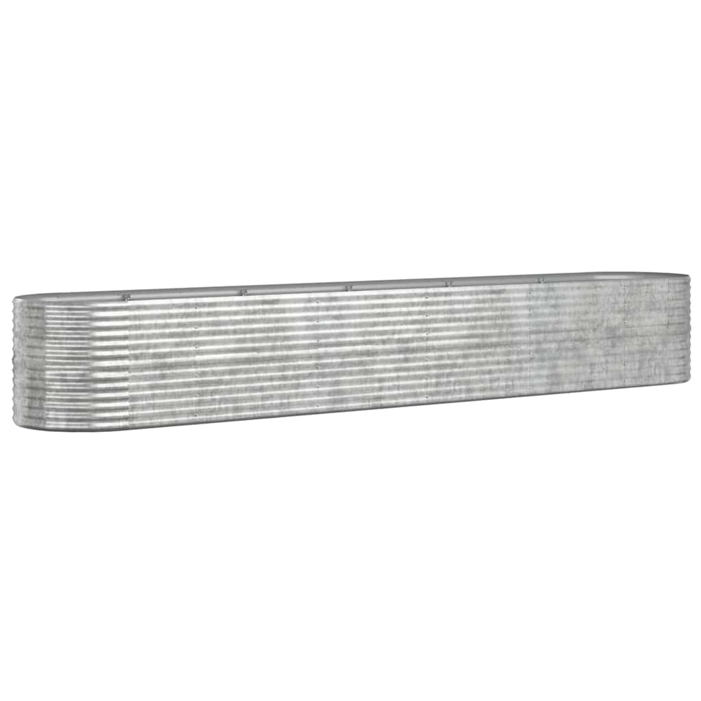 Garden Raised Bed | Silver | Powder-Coated Steel | Large