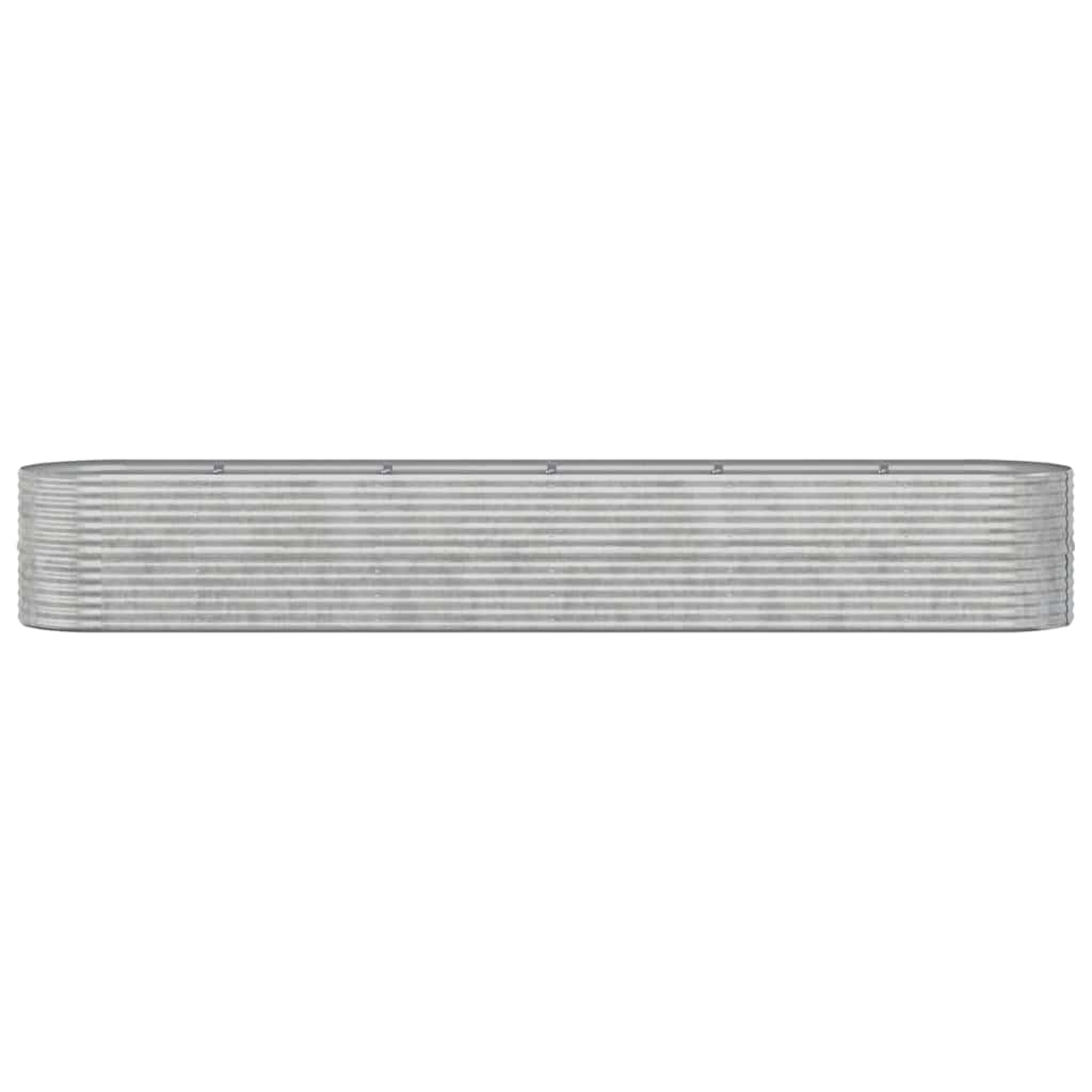 Garden Raised Bed | Silver | Powder-Coated Steel | Large