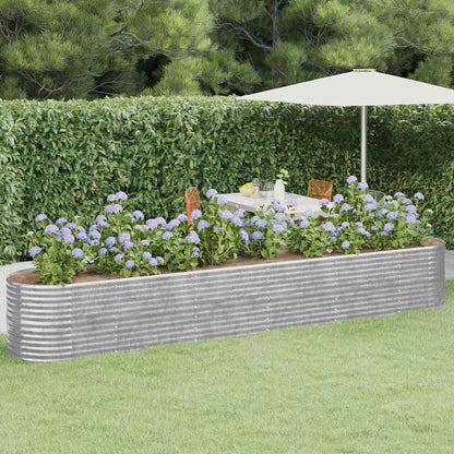 Garden Raised Bed | Silver | Powder-Coated Steel | Large