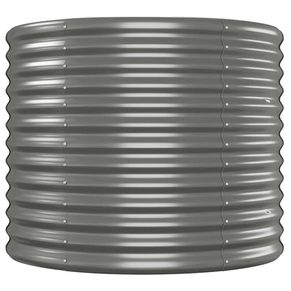 Garden Raised Bed Powder-coated Steel 620x80x68 cm Grey