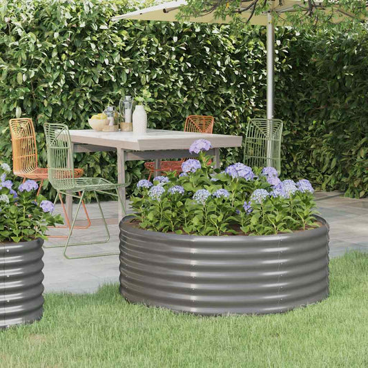 Garden Raised Bed | Grey | Powder-coated steel | Medium | Durable