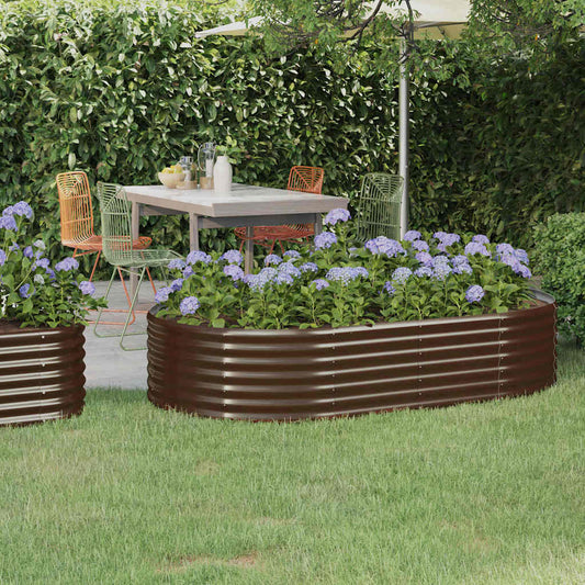 Garden Raised Bed | Brown | Powder-coated steel | Large | Durable
