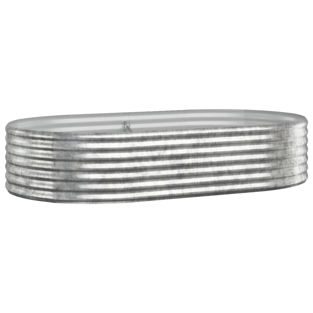 Garden Raised Bed Galvanised Steel 175x100x36 cm Silver