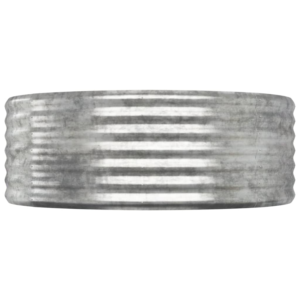 Garden Raised Bed Galvanised Steel 175x100x36 cm Silver