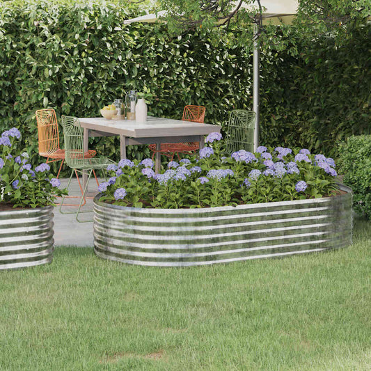 Garden Raised Bed | Silver | Powder-coated steel
