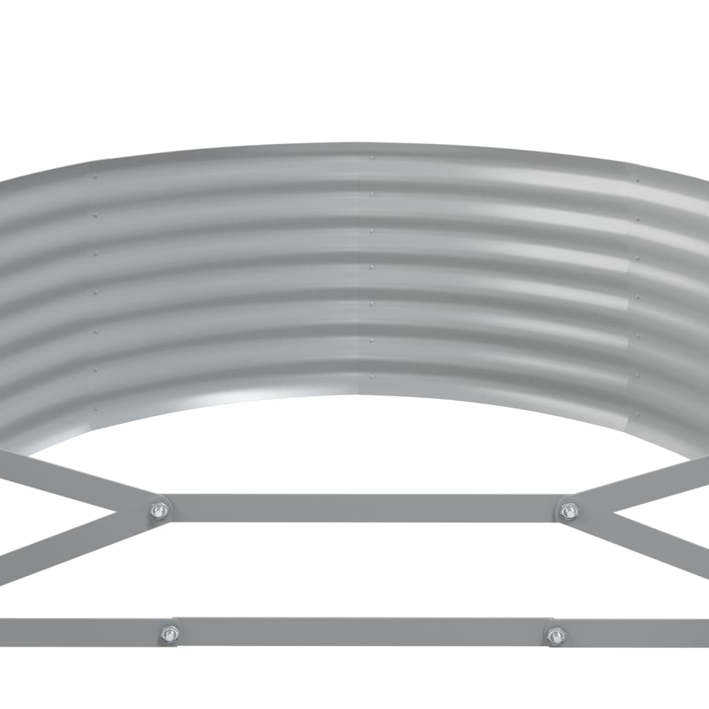 Garden Raised Bed Galvanised Steel 249x100x36 cm Green