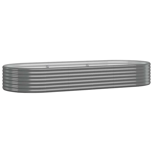 Garden Raised Bed | Grey | Powder-coated steel | 249 x 100 x 36 cm