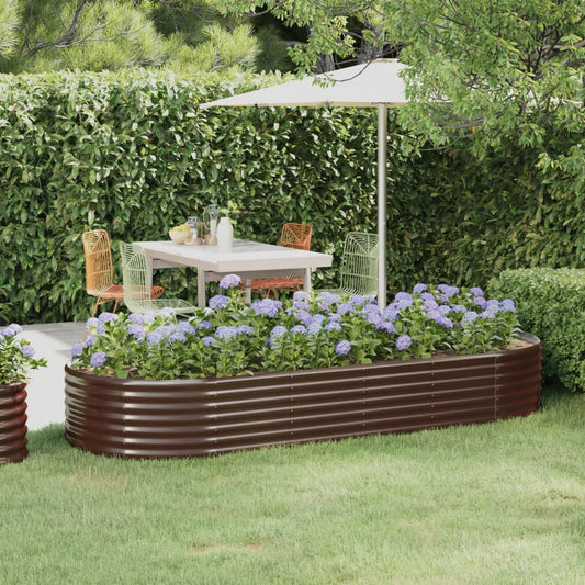 Garden Raised Bed | Brown | Powder-coated steel | Large | Durable