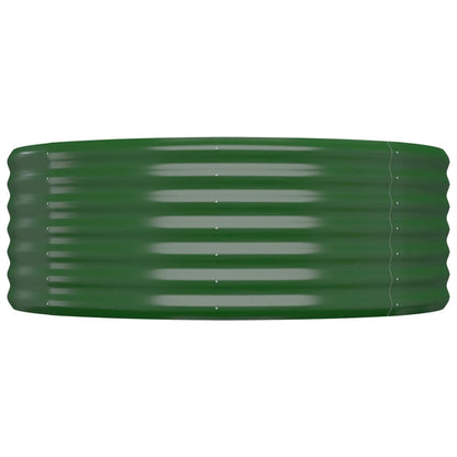 Garden Raised Bed Galvanised Steel 322x100x36 cm Green