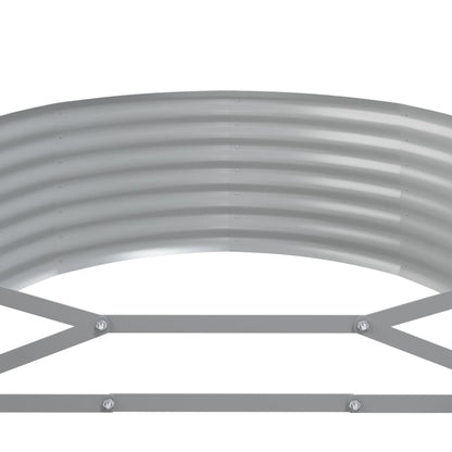 Garden Raised Bed Galvanised Steel 322x100x36 cm Green