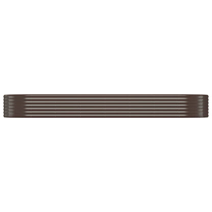 Garden Raised Bed Galvanised Steel 322x100x36 cm Brown
