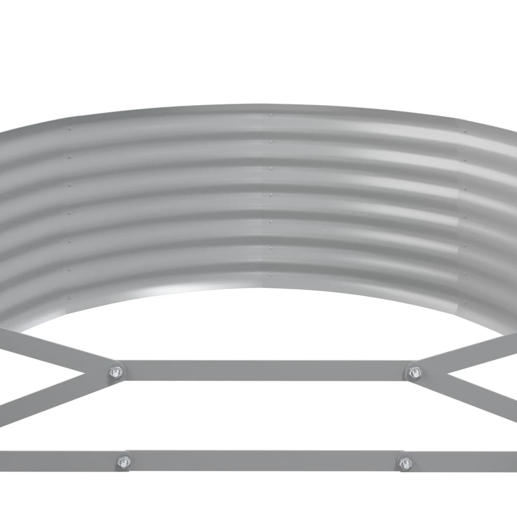 Garden Raised Bed Galvanised Steel 322x100x36 cm Brown