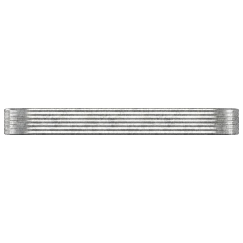 Garden Raised Bed Galvanised Steel 322x100x36 cm Silver