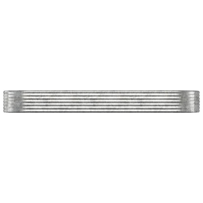Garden Raised Bed Galvanised Steel 322x100x36 cm Silver