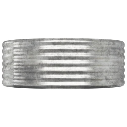 Garden Raised Bed Galvanised Steel 322x100x36 cm Silver