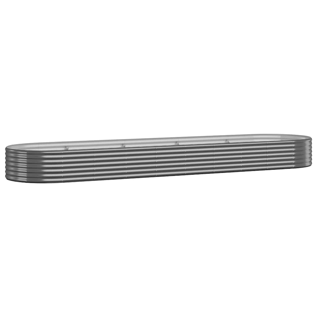 Garden Raised Bed Galvanised Steel 396x100x36 cm Anthracite
