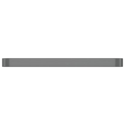 Garden Raised Bed Galvanised Steel 507x100x36 cm Grey