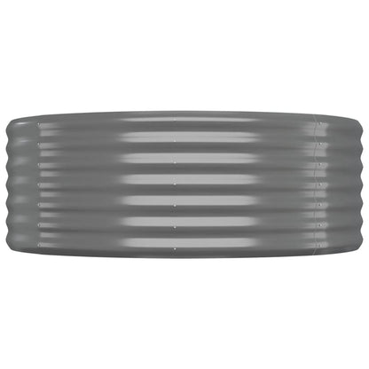 Garden Raised Bed Galvanised Steel 507x100x36 cm Grey