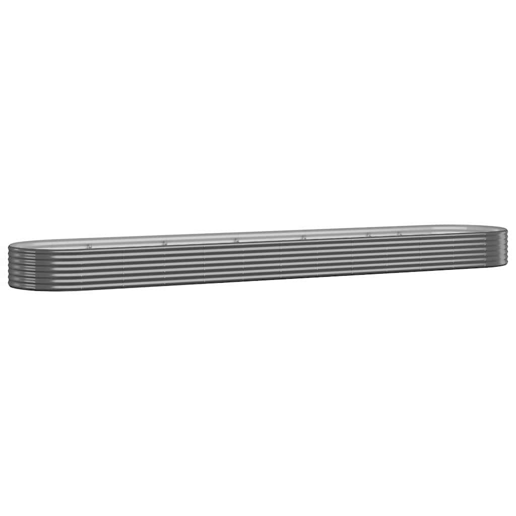 Garden Raised Bed Galvanized Steel 199.6"x39.4"x14.2" Anthracite