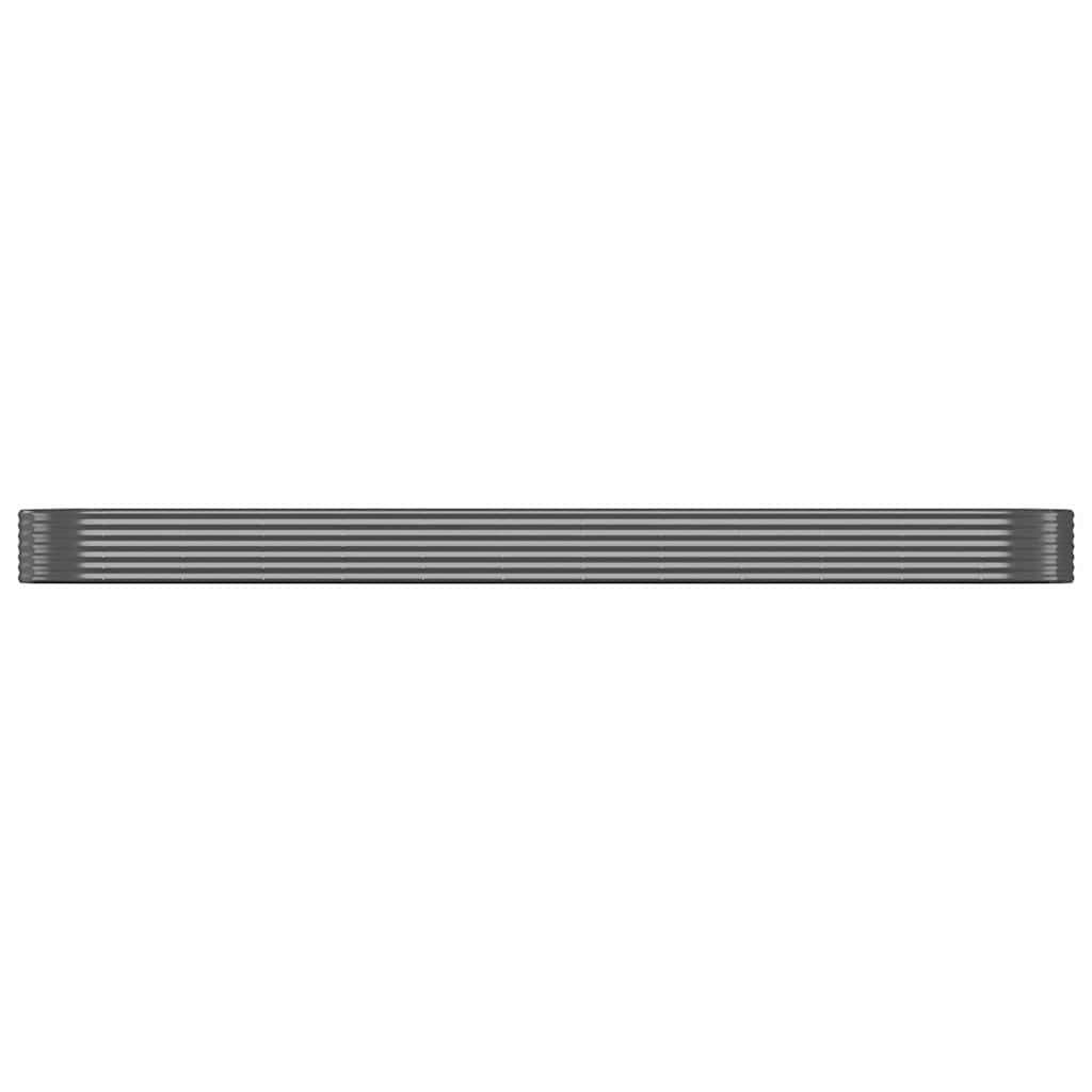 Garden Raised Bed Galvanized Steel 199.6"x39.4"x14.2" Anthracite