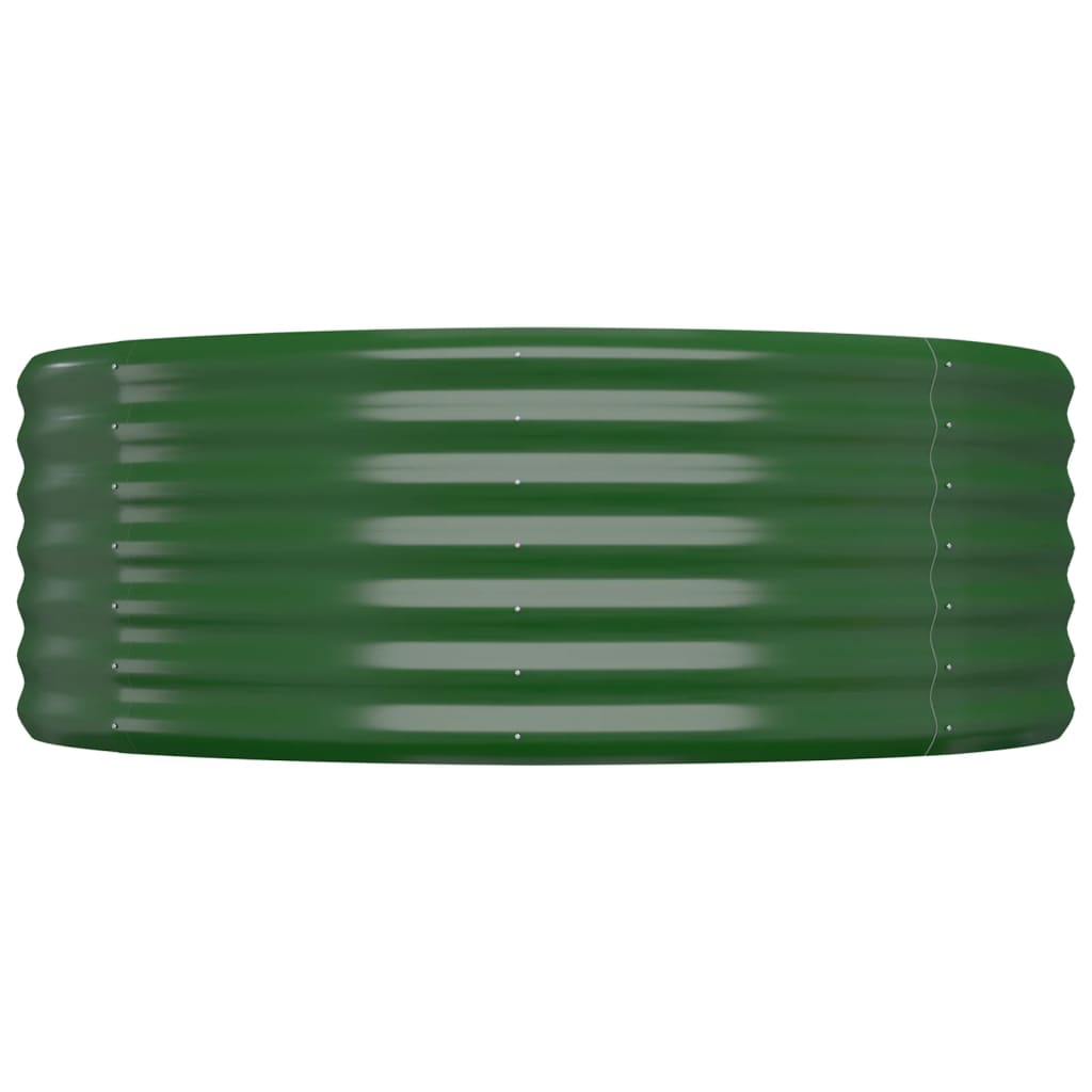 Garden Raised Bed Galvanised Steel 544x100x36 cm Green