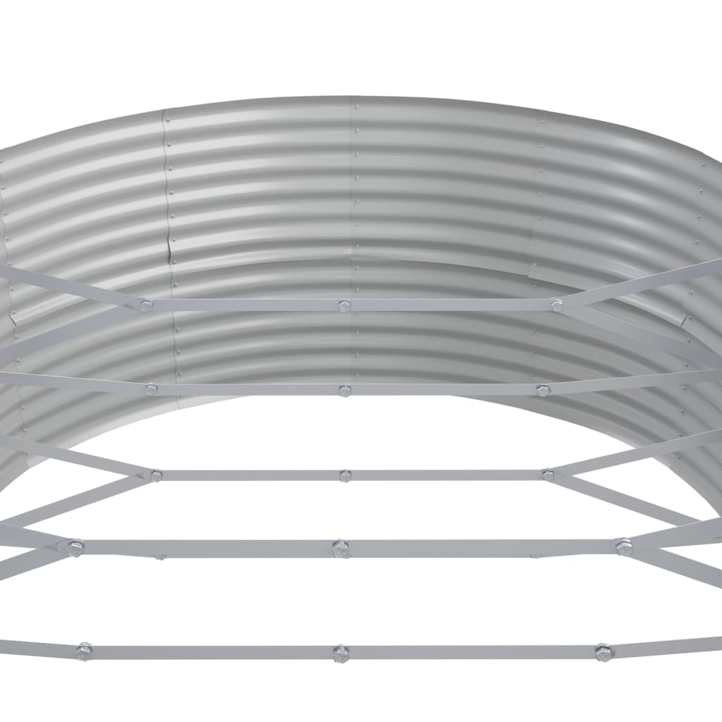 Garden Raised Bed Galvanised Steel 544x100x36 cm Grey