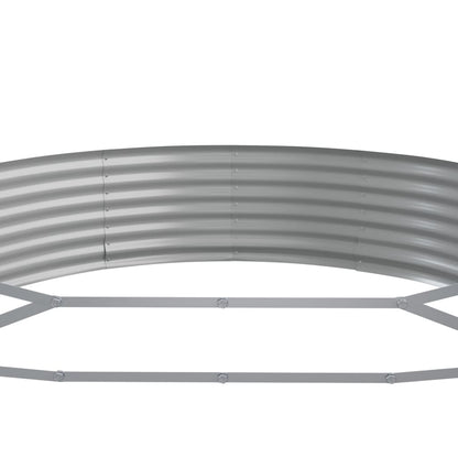 Garden Raised Bed Galvanised Steel 296x140x36 cm Grey
