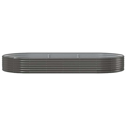 Garden Raised Bed Galvanised Steel 296x140x36 cm Anthracite