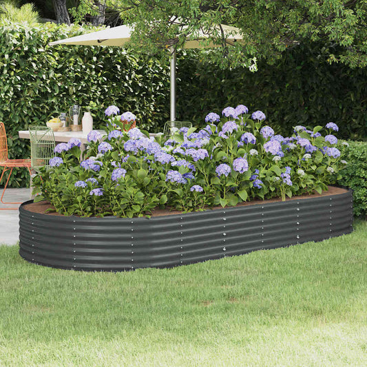 Garden Raised Bed | Anthracite | Powder-coated steel | Large | Durable