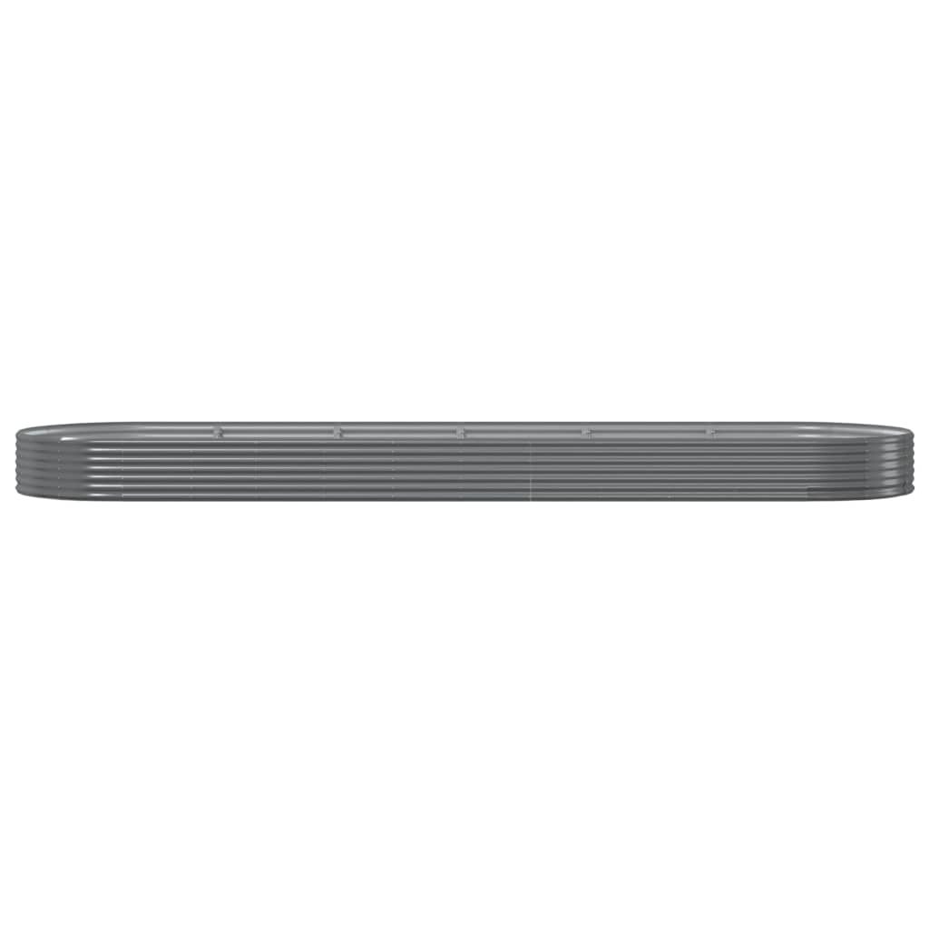 Garden Raised Bed | Grey | Powder-coated steel | Large | Durable