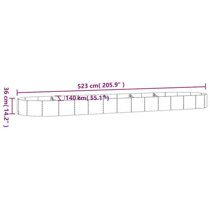 Garden Raised Bed | Grey | Powder-coated steel | Large | Durable