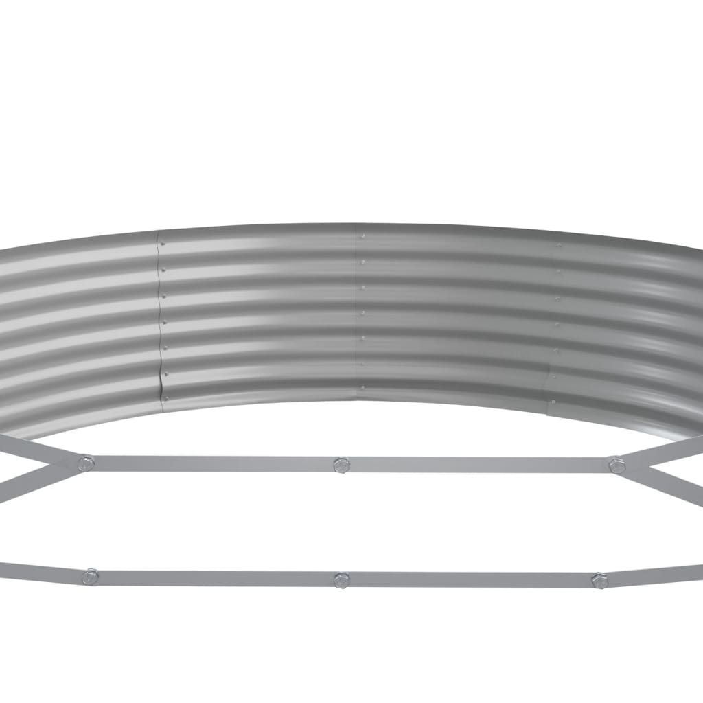 Garden Raised Bed Galvanised Steel 600x140x36 cm Grey