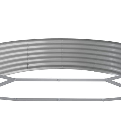 Garden Raised Bed Galvanised Steel 600x140x36 cm Grey
