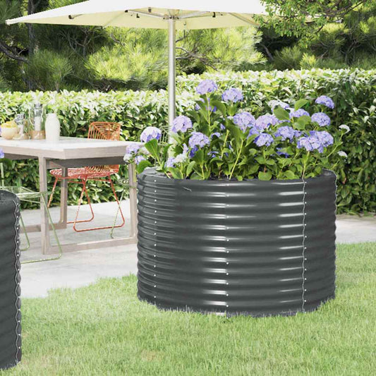 Garden Raised Bed | Anthracite | Powder-coated steel | 100 cm diameter